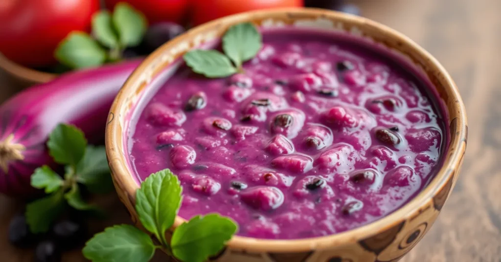 purple black bean soup recipe