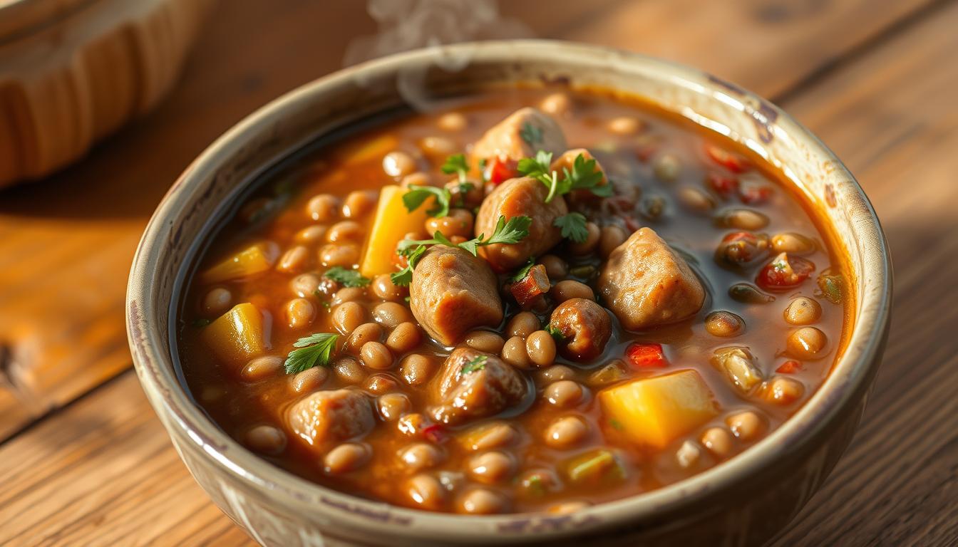 sausage and lentil soup​