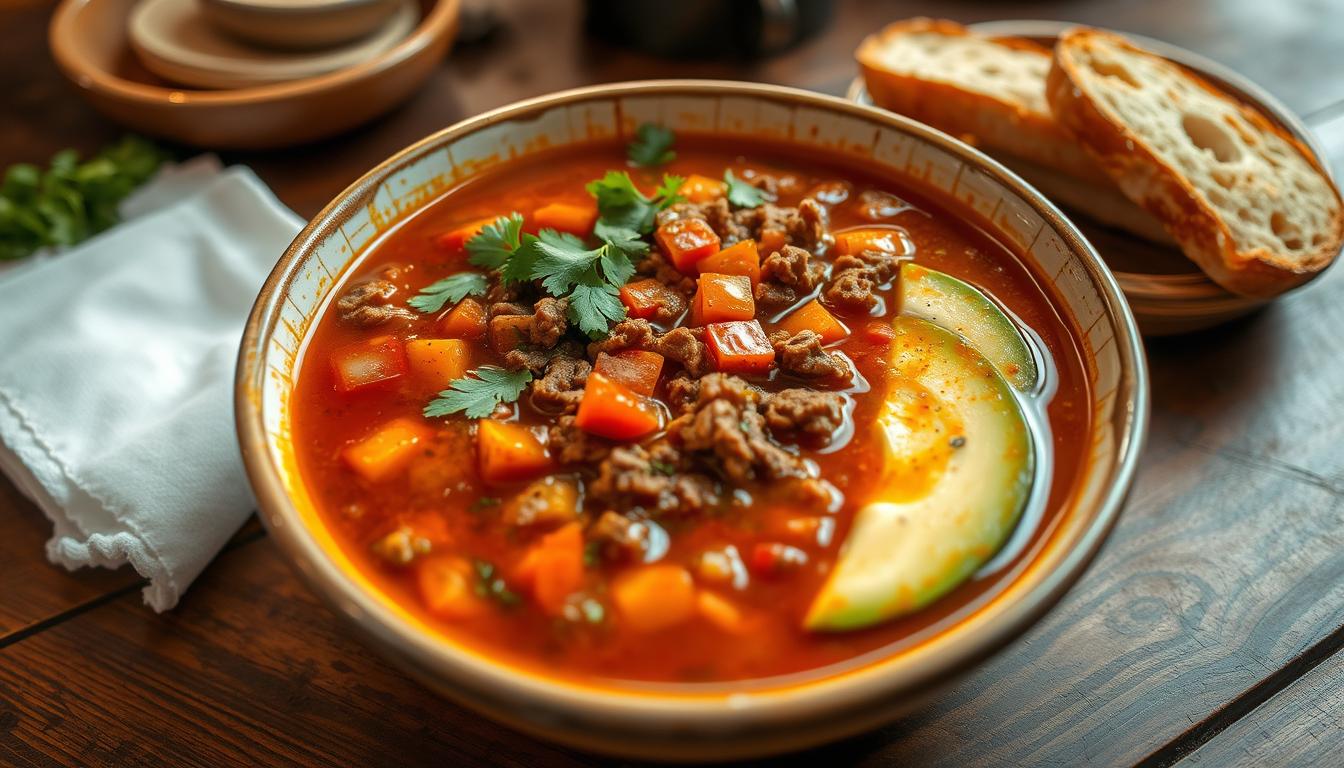 chipotle ground beef soup