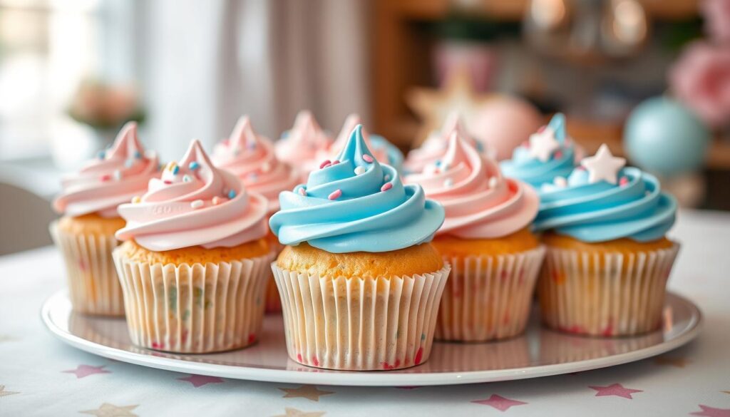 gender reveal cupcakes