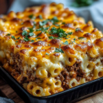 Mac and Cheese Meatloaf Casserole